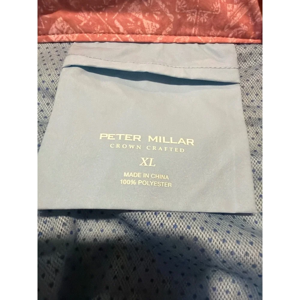 Peter Millar Crown Crafted Pink Geometric Swim Trunks MS25XP01 Mens XL NWT